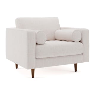Sven 42" Tufted Lounge Chair - Napa White