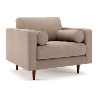 Sven 42" Tufted Lounge Chair - Sandstone Wool Bouclé