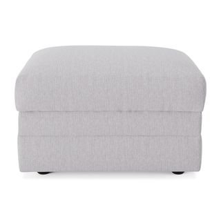Riley 28" Ottoman - Silver Ivory