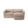 Leigh 86" Reversible Storage Sleeper Sectional - Sandstone Wool Bouclé