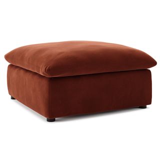 Leigh 41" Velvet Ottoman - Hale Rust
