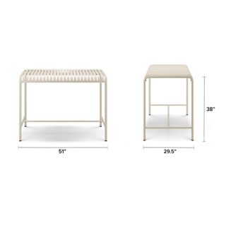 The Sarek Outdoor Bar Table x Counter Stool Bundle - Primary View 1 of 6 (Click To Zoom).
