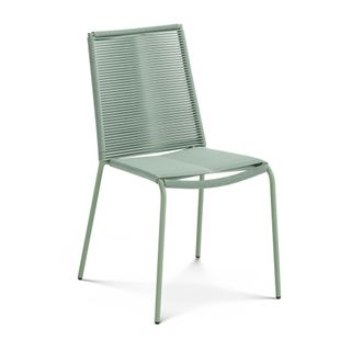 Zina Outdoor Stackable Dining Chair - Khaki Green
