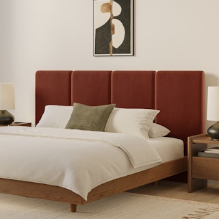 Noel King Velvet Headboard - Hale Rust