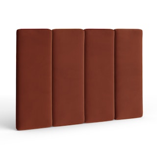 Noel King Tall Velvet Headboard - Hale Rust