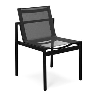 Tola Outdoor Stackable Textilene Dining Chair - Black