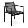 Tola Outdoor Stackable Textilene Dining Armchair - Black