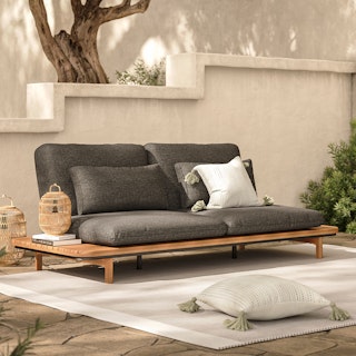 Soren 86.5" Outdoor Sofa - Dravite Black