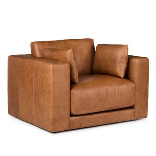 Whitmore 50" Leather Lounge Chair - Salerno Tan