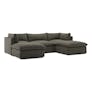 Leigh 121.5" Modular 3-Seater U-Shaped Sectional - Silver Moss