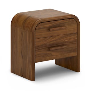 Faydra 2-Drawer Nightstand - Walnut