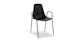 Svelti Pure Black Stackable Dining Armchair - Gallery View 1 of 10.