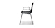 Svelti Pure Black Stackable Dining Armchair - Gallery View 4 of 10.