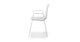 Svelti Pure White Stackable Dining Armchair - Gallery View 4 of 9.
