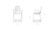 Svelti Pure White Stackable Dining Armchair - Gallery View 9 of 9.