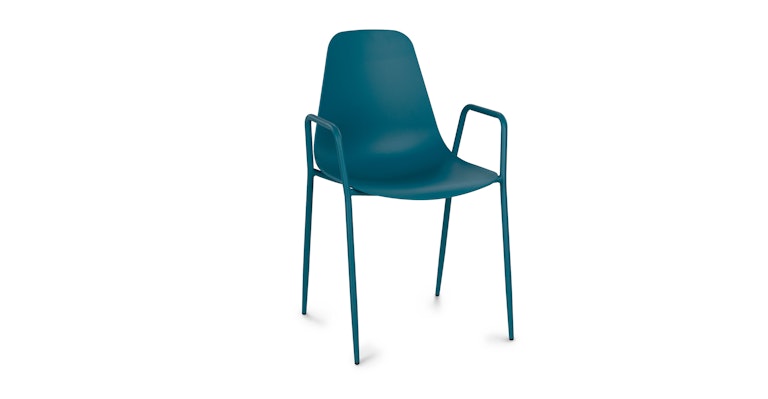 Svelti Deep Cove Teal Stackable Dining Armchair - Primary View 1 of 11 (Open Fullscreen View).