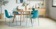 Svelti Deep Cove Teal Stackable Dining Armchair - Gallery View 2 of 11.