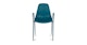 Svelti Deep Cove Teal Stackable Dining Armchair - Gallery View 3 of 11.