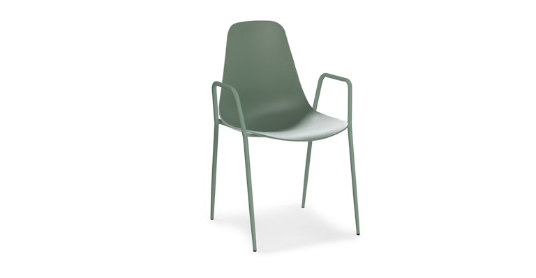 Svelti Aloe Green Stackable Dining Armchair - Primary View 1 of 10 (Open Fullscreen View).