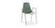 Svelti Aloe Green Stackable Dining Armchair - Gallery View 1 of 10.