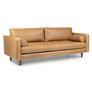 Sven 88" Tufted Leather Sofa - Charme Tan