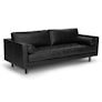 Sven 88" Tufted Leather Sofa - Oxford Black