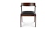 Zola Black Leather Dining Chair - Gallery View 3 of 11.