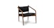 Lento Black Leather Lounge Chair - Gallery View 1 of 14.