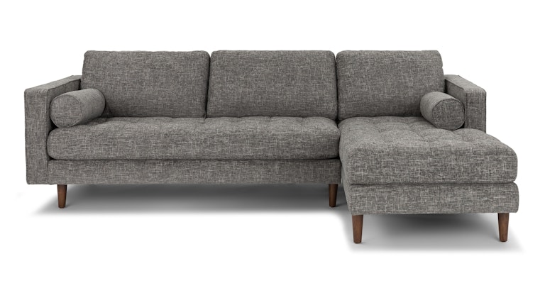 Sven Briar Gray Right Sectional Sofa - Primary View 1 of 13 (Open Fullscreen View).
