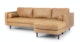 Sven Charme Tan Right Sectional Sofa - Gallery View 3 of 15.