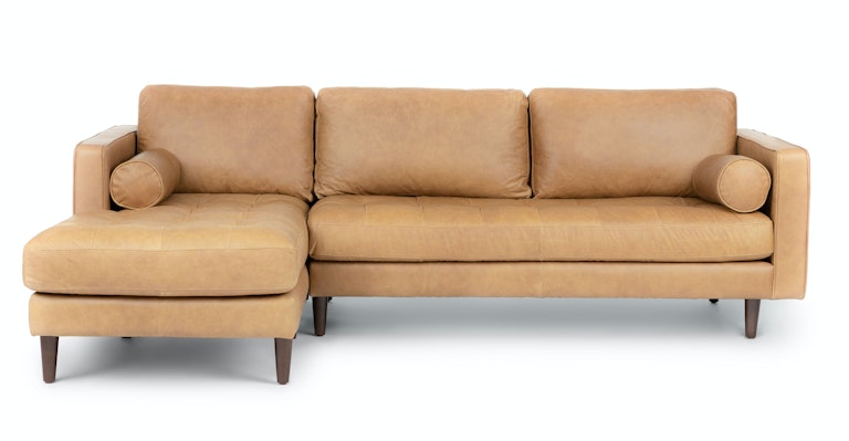 Sven Charme Tan Left Sectional Sofa - Primary View 1 of 15 (Open Fullscreen View).