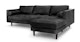 Sven Oxford Black Right Sectional Sofa - Gallery View 3 of 10.