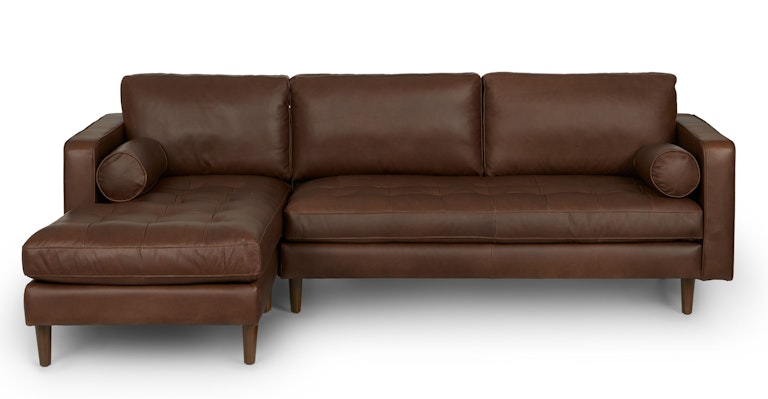 Sven Charme Chocolat Left Sectional Sofa - Primary View 1 of 13 (Open Fullscreen View).