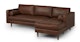 Sven Charme Chocolat Right Sectional Sofa - Gallery View 4 of 13.