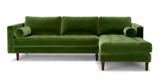 Sven Grass Green Right Sectional Sofa