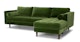 Sven Grass Green Right Sectional Sofa - Gallery View 3 of 13.