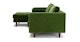 Sven Grass Green Left Sectional Sofa - Gallery View 4 of 13.