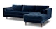 Sven Cascadia Blue Right Sectional Sofa - Gallery View 3 of 13.