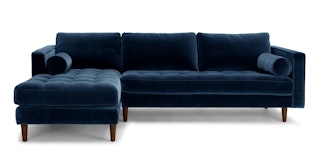 Sven Cascadia Blue Left Sectional Sofa