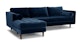 Sven Cascadia Blue Left Sectional Sofa - Gallery View 3 of 13.