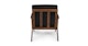 Otio Black Leather Walnut Lounge Chair - Gallery View 5 of 12.