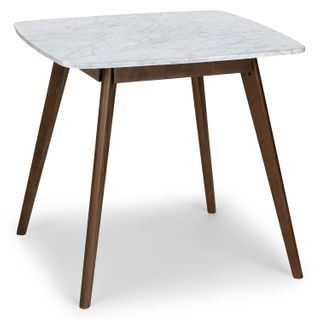 Vena Cafe Table - Walnut and Marble