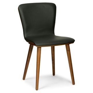 Sede Leather Dining Chair - Walnut and Black