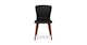Sede Black Leather Walnut Dining Chair - Gallery View 3 of 10.