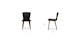 Sede Black Leather Walnut Dining Chair - Gallery View 10 of 10.