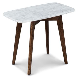 Vena Marble Side Table - Walnut