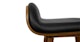 Sede Black Leather Walnut Bar Stool - Gallery View 8 of 11.