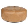 Timpani 41" Leather Ottoman - Charme Tan