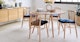 Seno Oak 47" Round Dining Table - Gallery View 4 of 11.