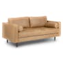 Sven 72" Tufted Leather Loveseat - Charme Tan